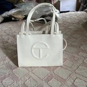 Telfar Small White Shopping Bag8